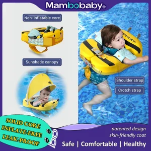 Mambobaby Shoulder Float with Cloth Strap Non-Inflatable Baby Swim Ring