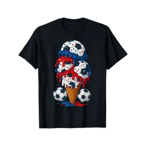 Ice Cream Drip Soccer Stuff Kids T-Shirt
