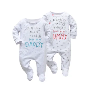 Newborn Baby Boy Girl Clothes I Really Love My Daddy/ Mummy