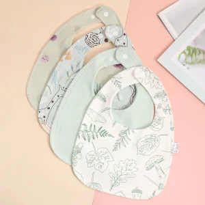 4pcs Cotton Adjustable Bibs
