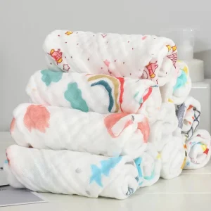 5 PCS Muslin 6 layers Cotton Soft Baby Towels
